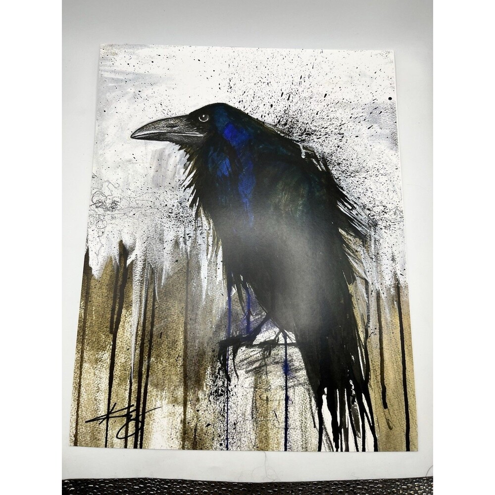 Raven Art Print Signed By Kevin Eslinger 11x14